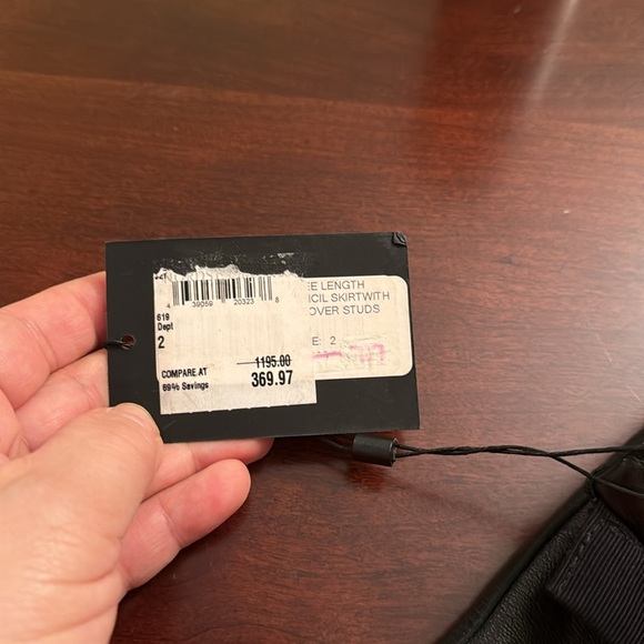 NWT ALEXANDER WANG LAMBSKIN BLACK LEATHER SKIRT IN SIZE 2. - Picture 9 of 9